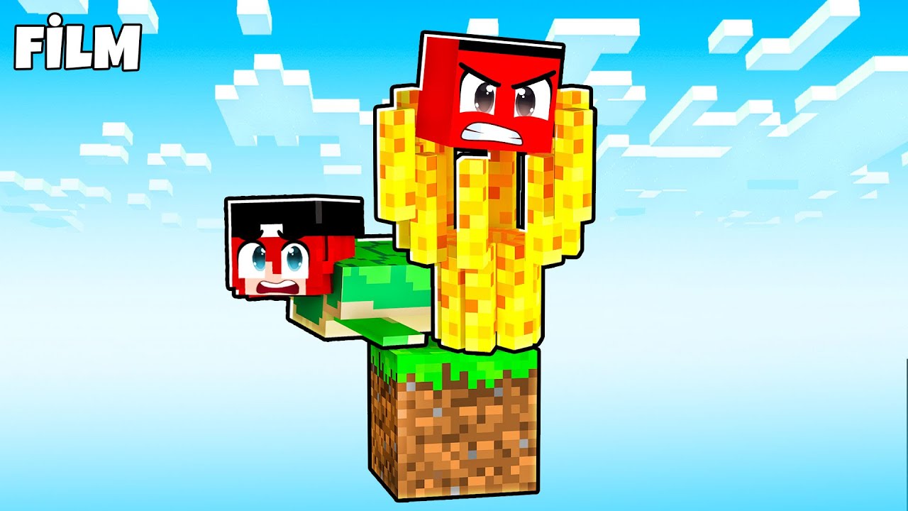 TEK BLOK ama HAYVAN'A DÖNÜŞÜYORUZ !! - Minecraft