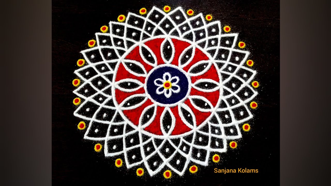 2817.5 Dot Easy Simple and Beautiful PongalSpecial KambiKolam//Begginers Kolams//Traditional Rangoli
