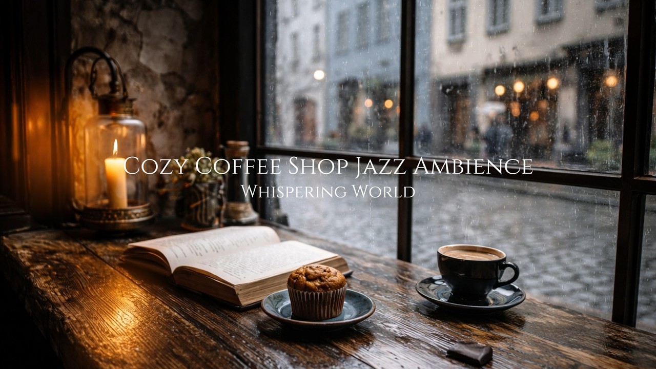 Cozy Coffee Shop Jazz Ambience with Smooth Piano Music for Relaxing, Studying and Working