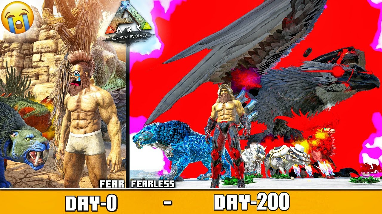 ARK 100 Days Survival : I Survive 200 Days in Impossible Hardcore ARK Mythical World 🔥🔥🔥