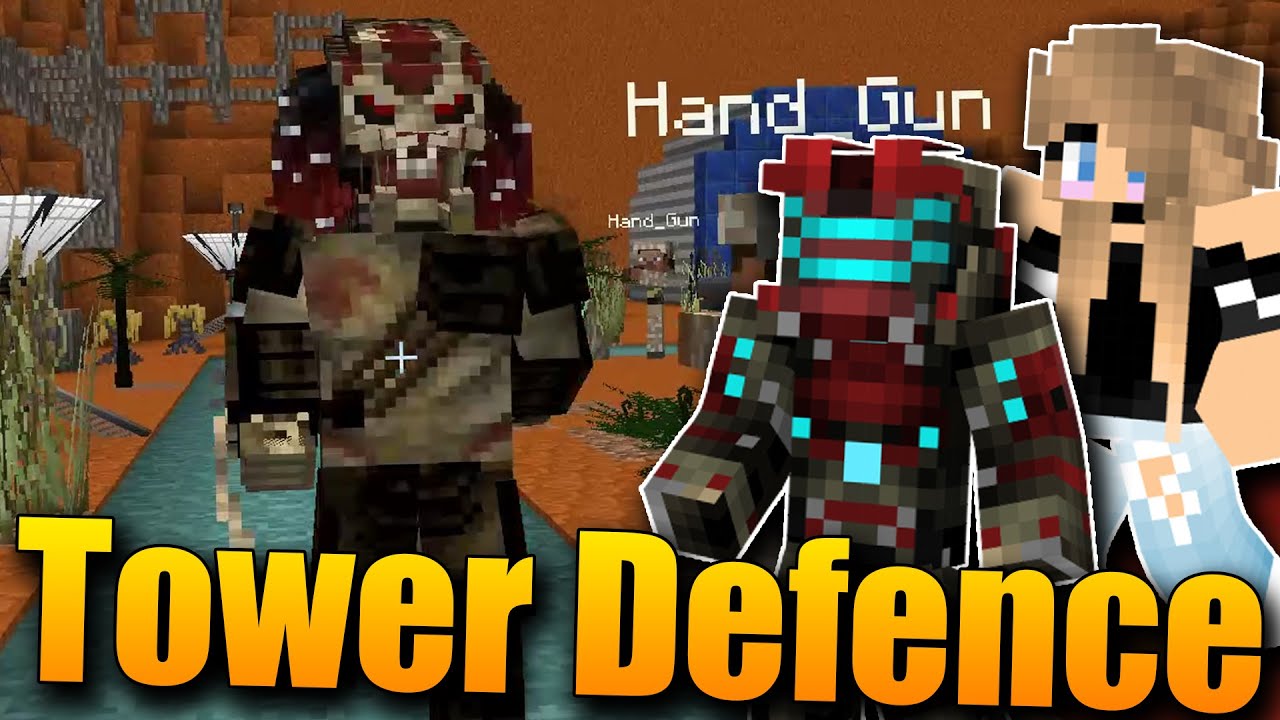 TOWER DEFENCE S VETŘELCEM A PREDÁTOREM!😱🔥 Minecraft Alien Defence w/@Makousek