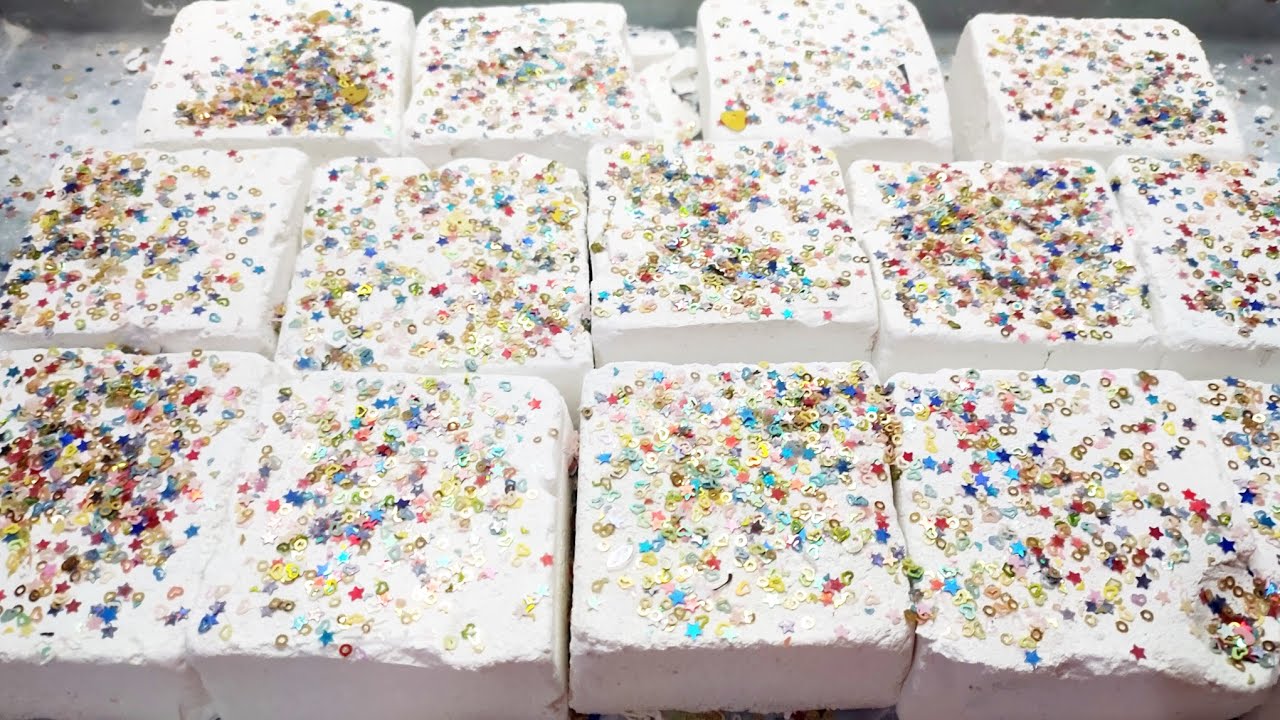 Super Soft Gym Chalk Blocks with Glitter #asmr #oddlysatisfying #satisfying