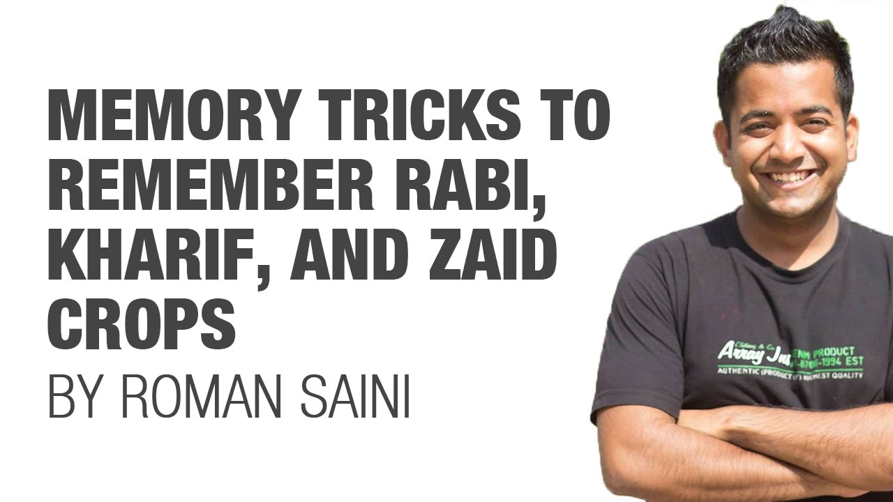 Tricks to remember Rabi, Kharif, Zaid crops (UPSC/IAS, SSC CGL, CHSL, Railways, RBI, Bank PO)