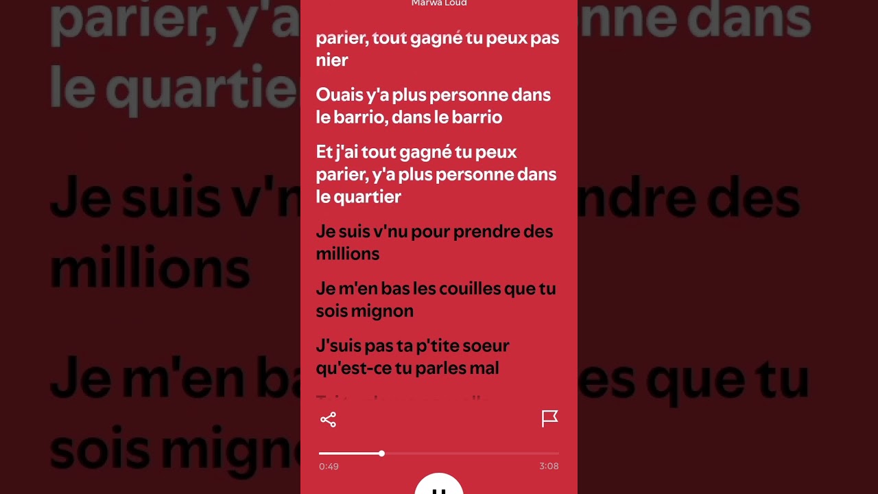 titre de la chanson: tu peux parier #marwaloud #like #abonnetoi #spotifyplaylist