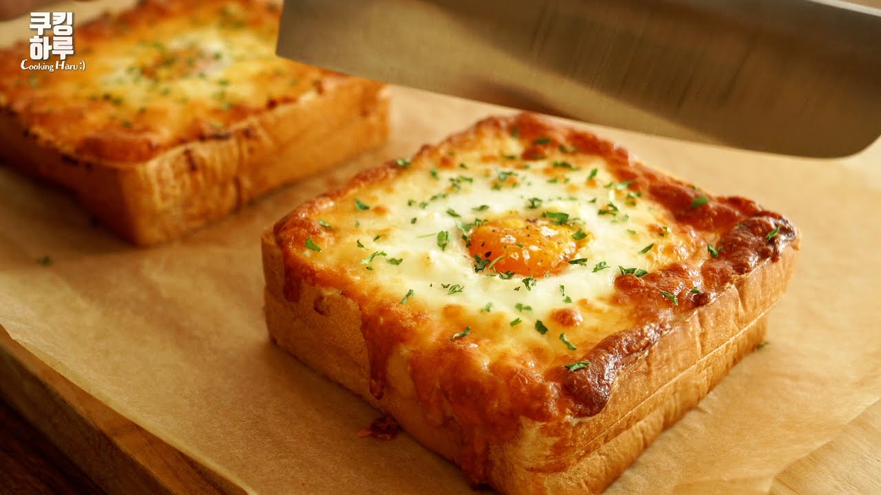 Хрустящие тосты с яйцом и сыром!! Тост с чесночным маслом! Вкусный завтрак!