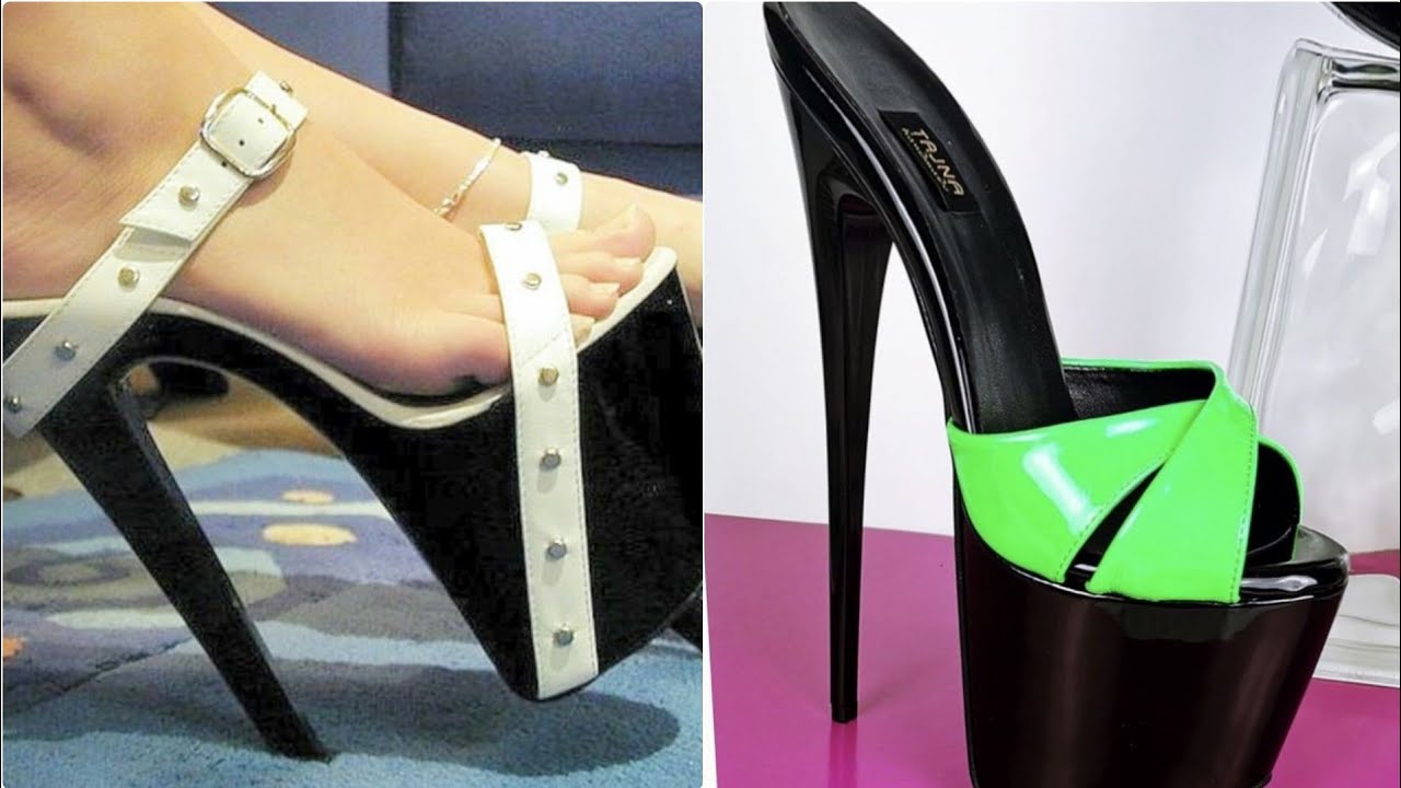 Most stunning and very elegant design of platform high heel mule sandals for ladies.
