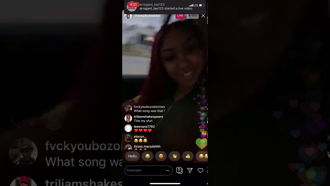 Therealkylesister IG LIVE 2019