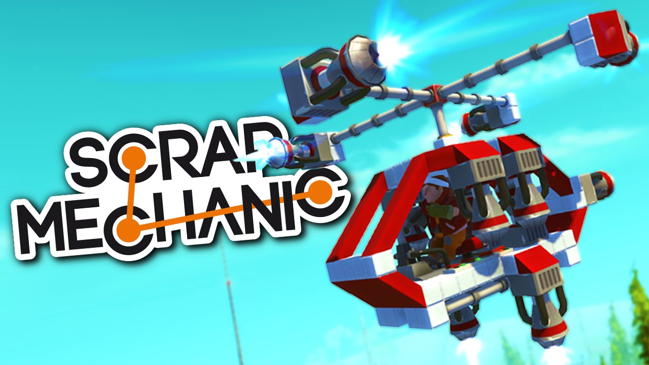 Scrap Mechanic CREATIONS - HELICOPTER RACE TRACK!