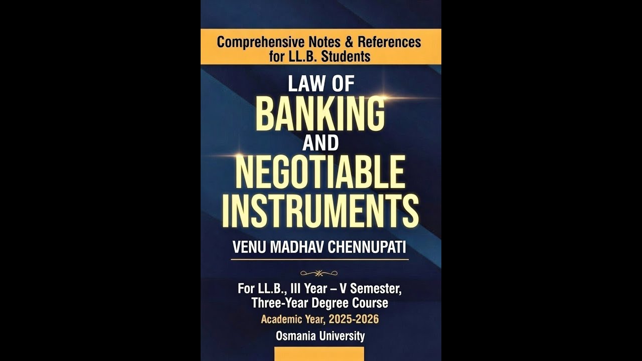 Law of Banking Part B 1 to 7 Osmania University