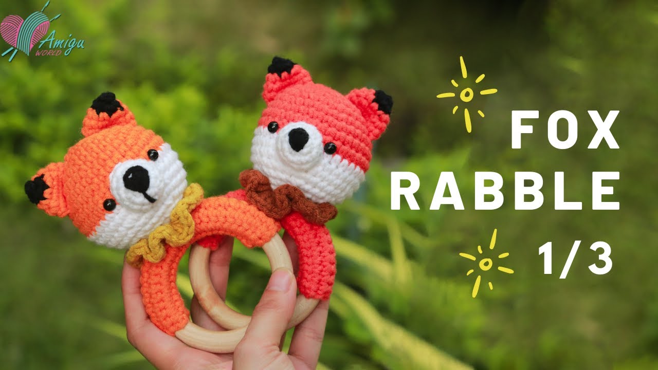 #166 | Fox Rattle Amigurumi Free Pattern (1/3) | How to Crochet Animals Amigurumi | AmiguWorld