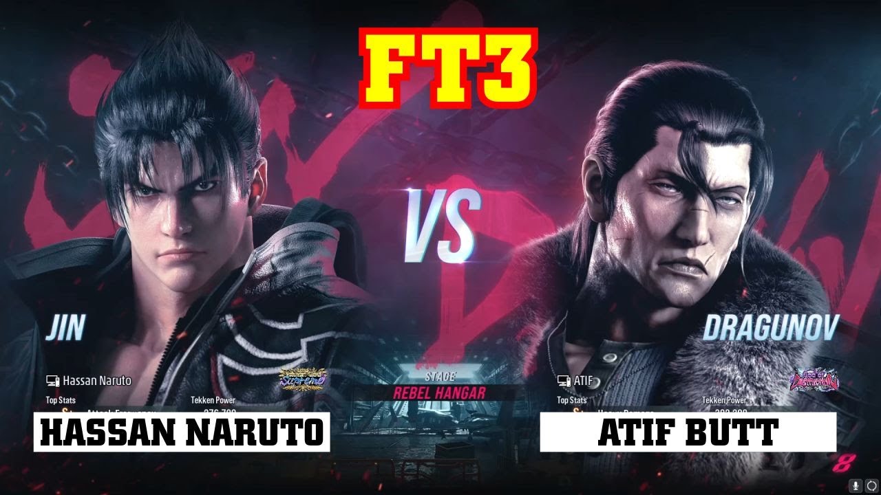 Tekken 8 Hassan Naruto (Jin) VS Atif Butt (Dragunov) High Level Gameplay