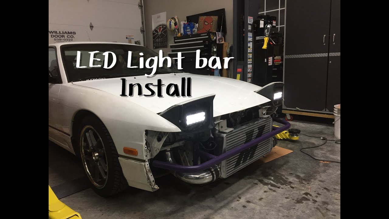 S13 LED Light Bar Install *ナイトドリフト*