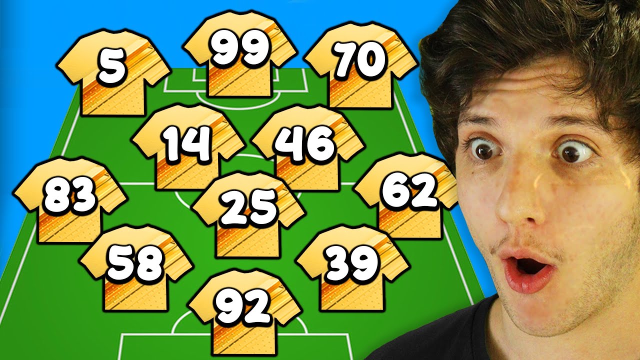 Usei os Melhores Jogadores de CADA NÚMERO de Camisa!