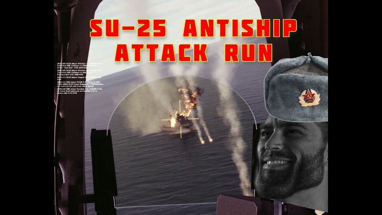 DCS Cold War Enigma Redfor Su-25 antiship attack run (reupload)