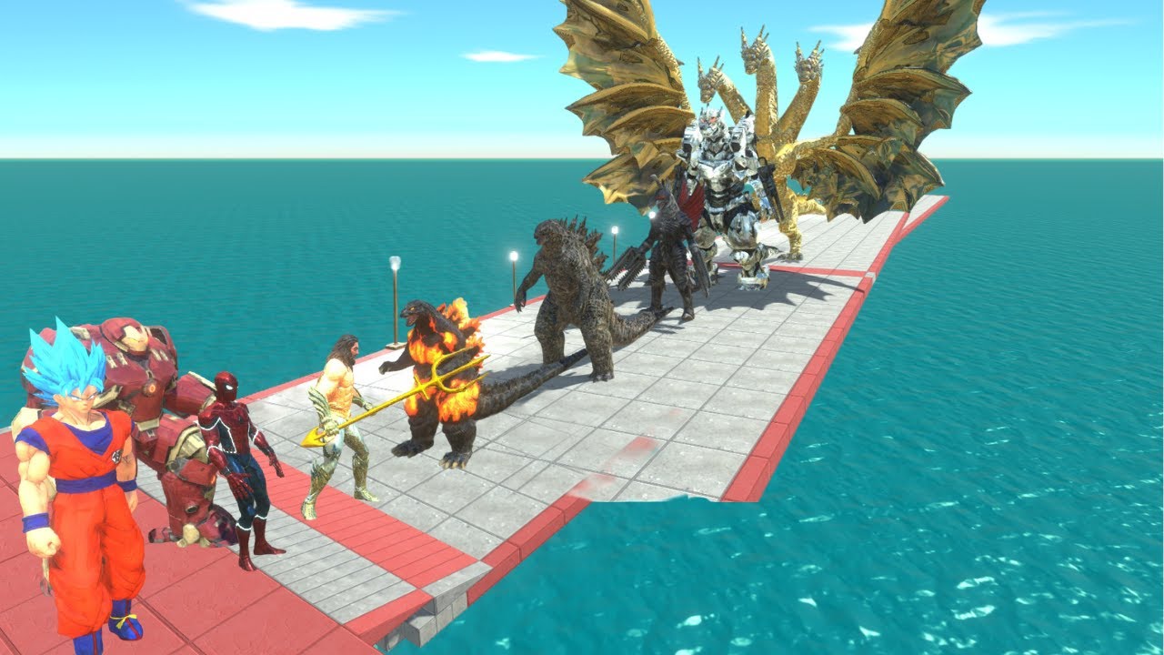 Godzilla vs 10 Levels of Kaiju: Superheroes Evolution | Animal Revolt Battle Simulator