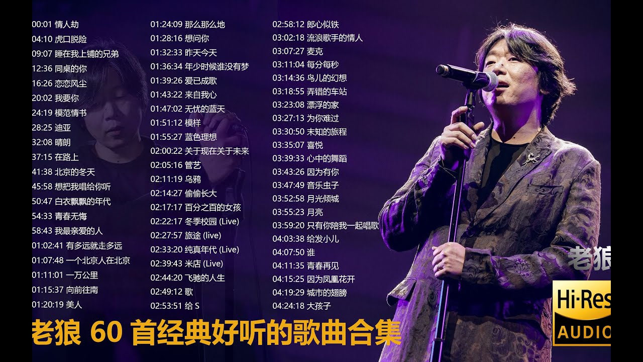 老狼60首经典好听的歌曲合集  【Hi Res无损音质】