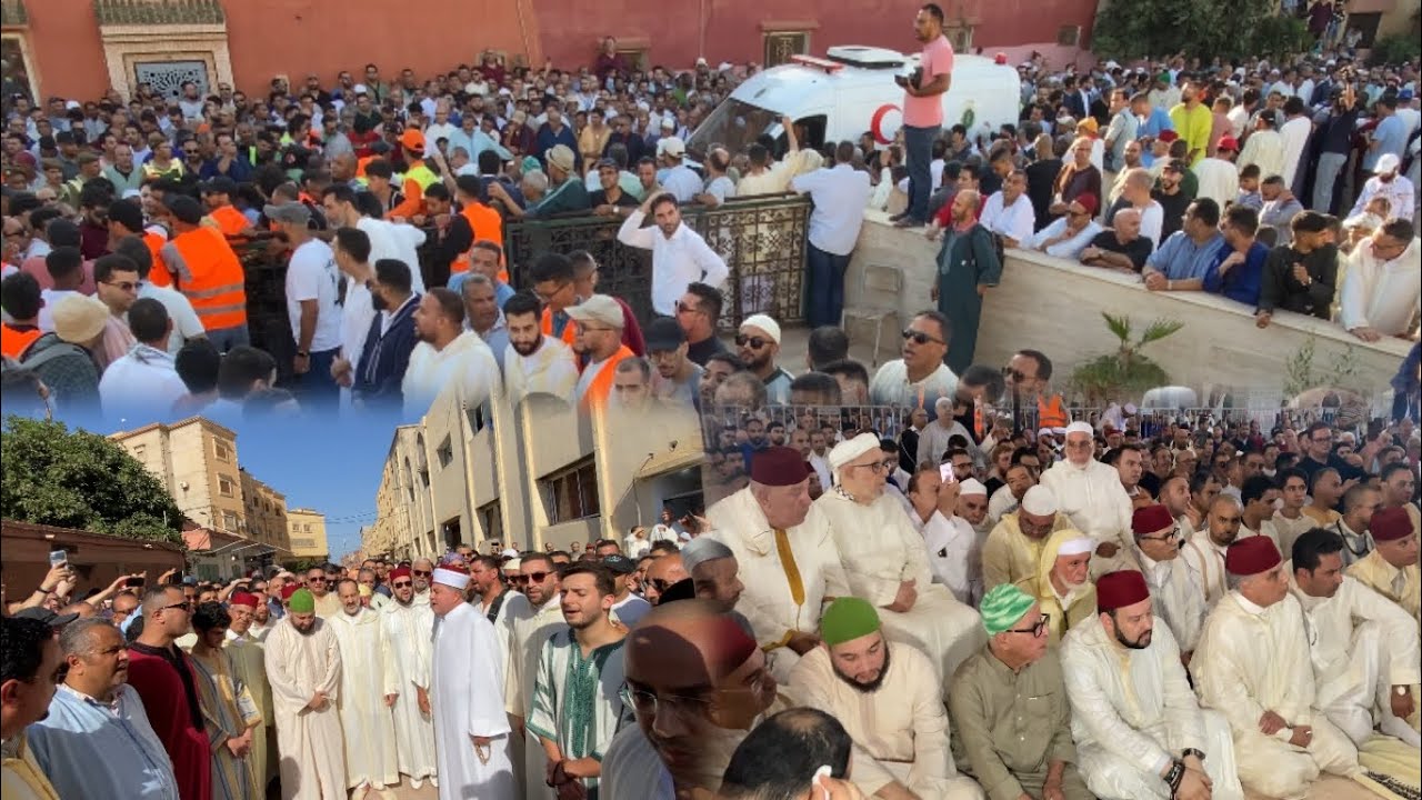 مراسم تشييع جثمان شيخ الطريقة القادرية البودشيشية بمداغ