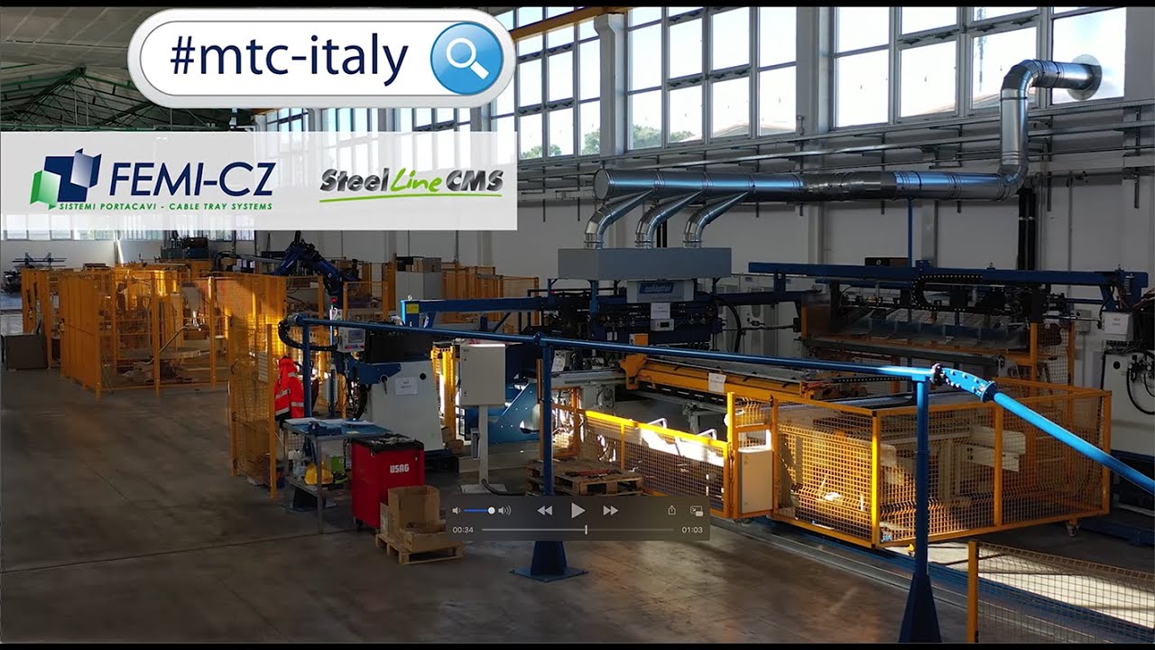 MTC-Italy | Passerella a rete con aggancio rapido - linea produttiva