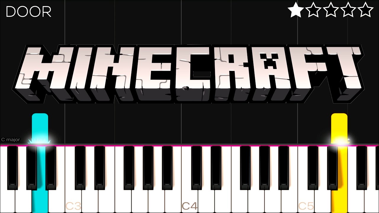 Door - Minecraft - C418 | EASY Piano Tutorial 