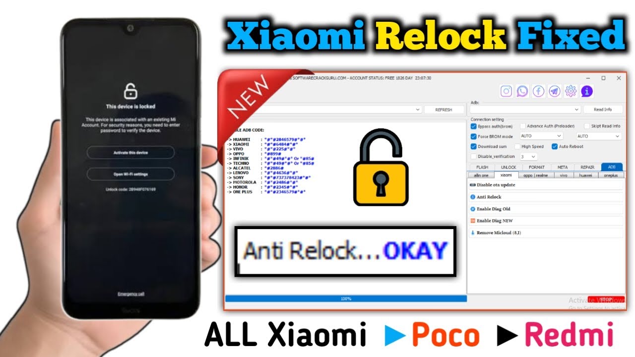All Xiaomi Mi Account Remove || Mi Account Reloc Fix || Free Tool