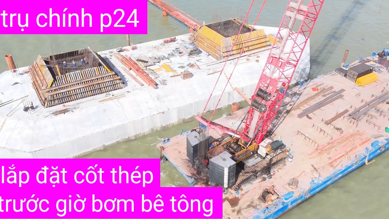 Cầu đại ngãi 1 xà mũ trụ p 19 chuẩn bị bơm bê tông đợt thứ 2 ngày 11/3/2026