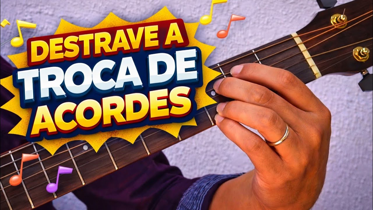 Como trocar de acordes rápido no violão - 3 dicas para iniciante - nível zero.