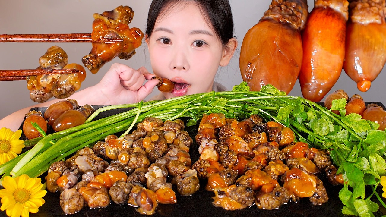 봄 맞이🌻🌼✨ 오도독 미더덕회 오만둥이회 먹방 턱 운동 하는 날🏋️ Raw water sea squirt [eating show] mukbang korean food