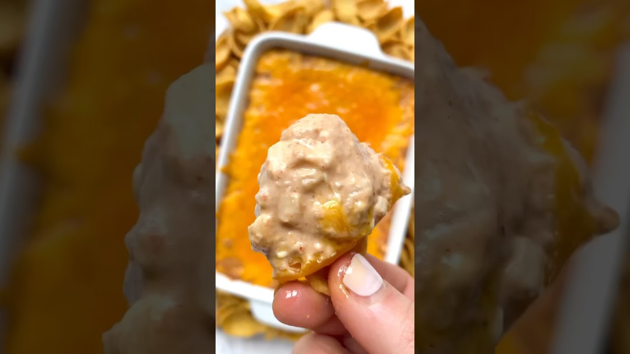 Refried Bean Dip! #easyrecipe #beans #diprecipe #appetizer