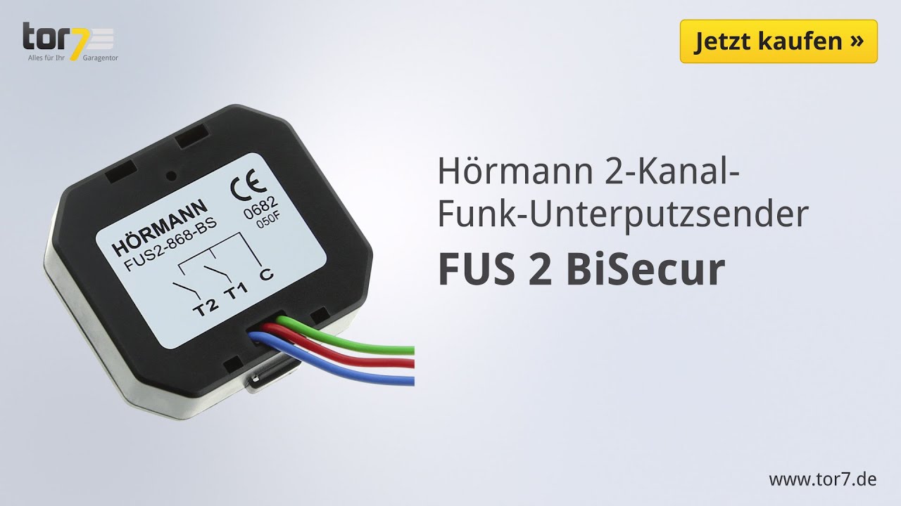 H&ouml;rmann 2-Kanal-Funk-Unterputzsender FUS2 BiSecur