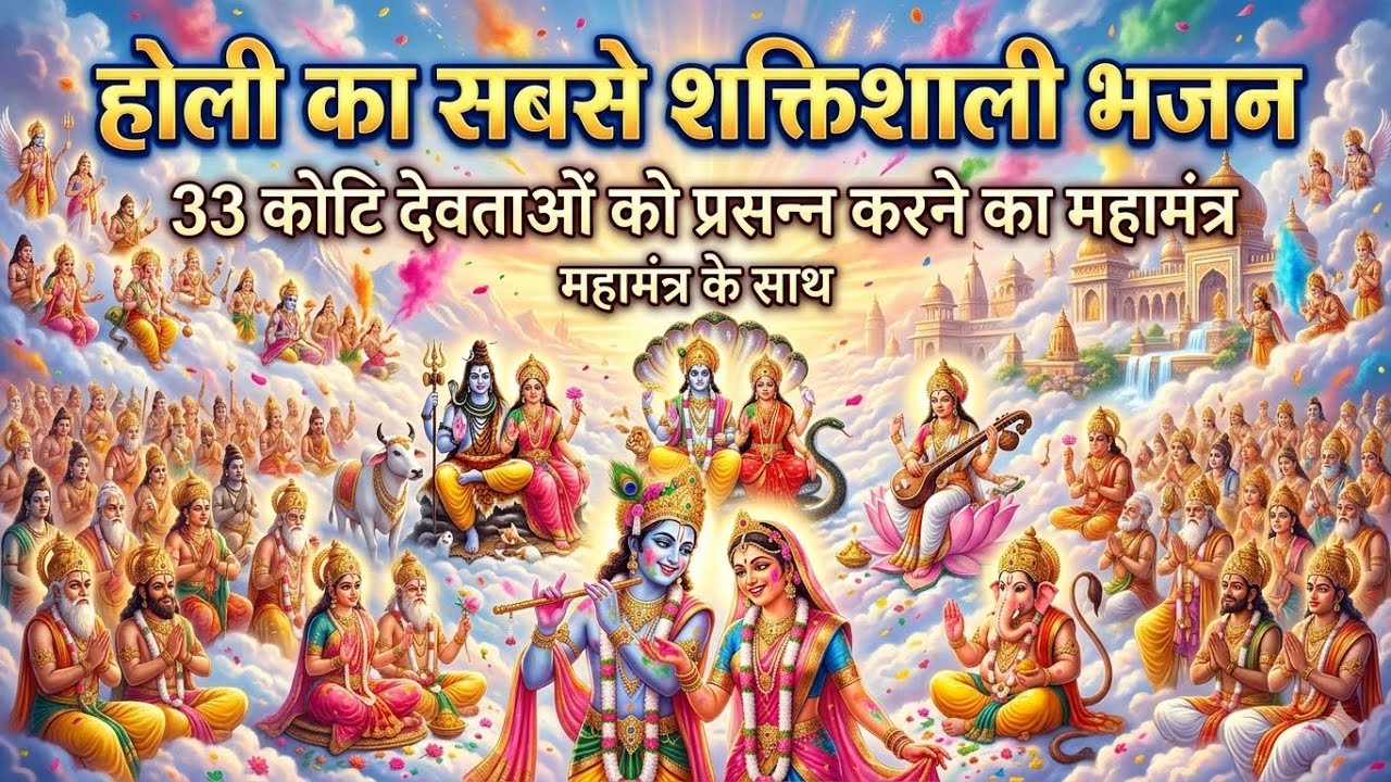 होली का सबसे शक्तिशाली भजन 33 कोटि देवताओं को प्रसन्न करने का महामंत्र Non-Stop Holi Dhamaka 33 Koti