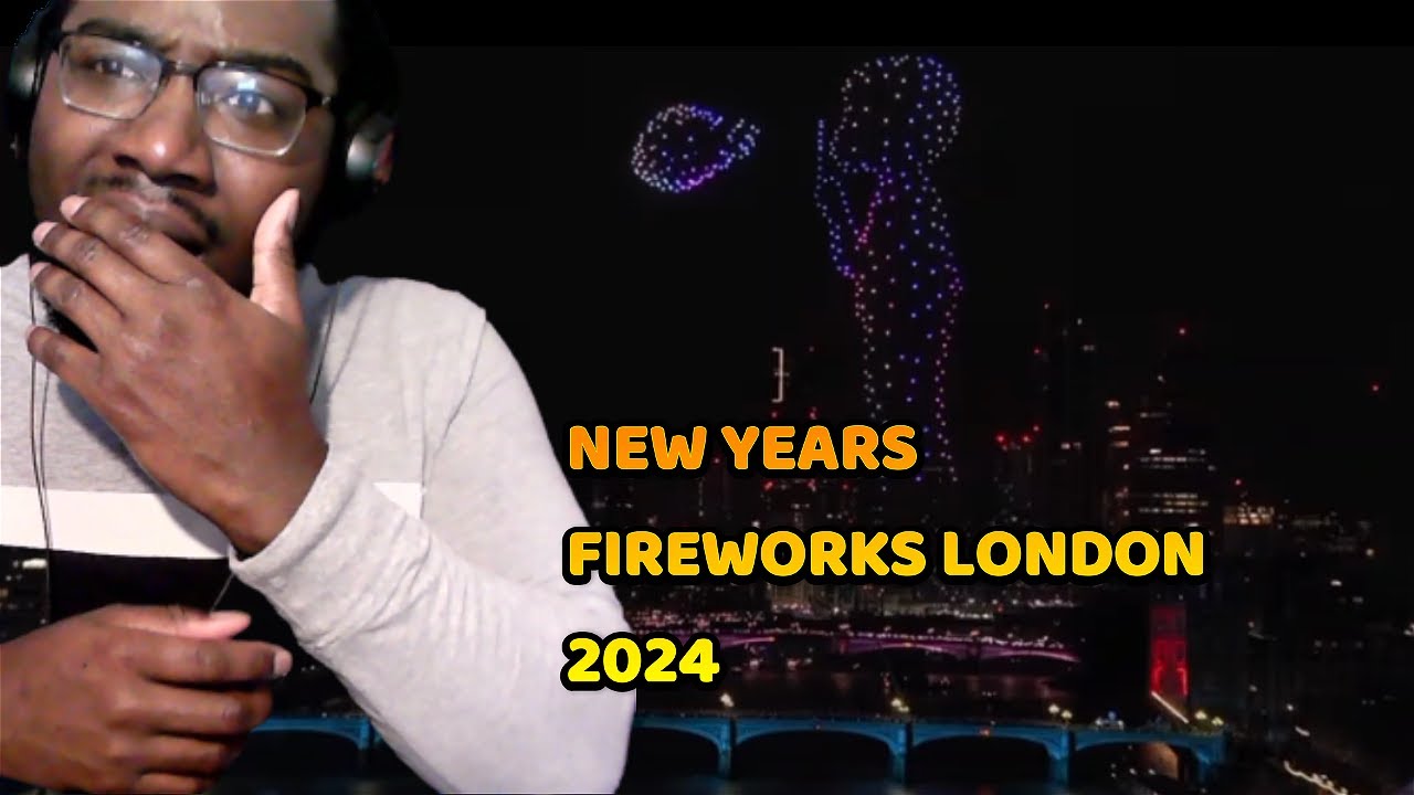 American Guy Reacts to London Fireworks 2024 - Happy New Year Live Show