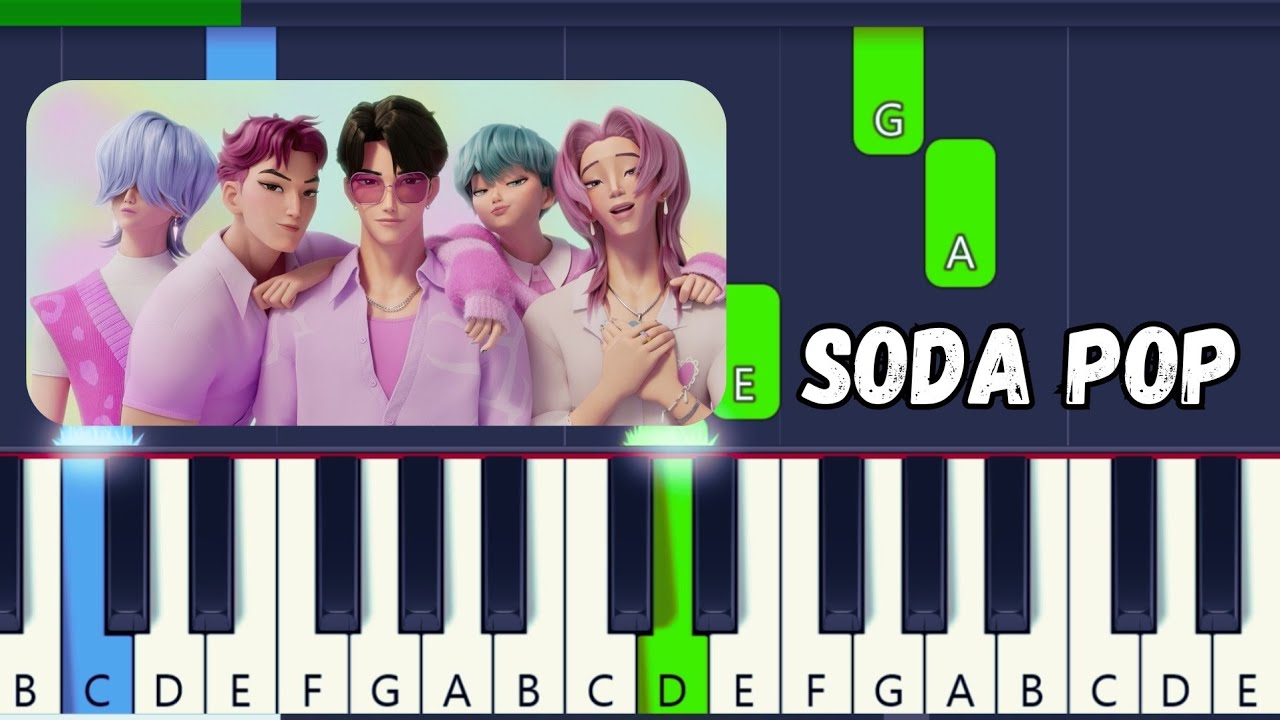 Soda Pop - KPop Demon Hunters Easy Piano Tutorial 