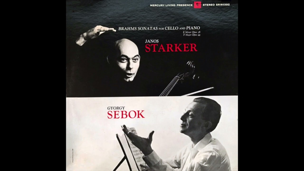 Mercury Classic. Janos Starker and Gyorgy Sebok. Brahms Sonata No.1 for Cello and Piano. (1970)