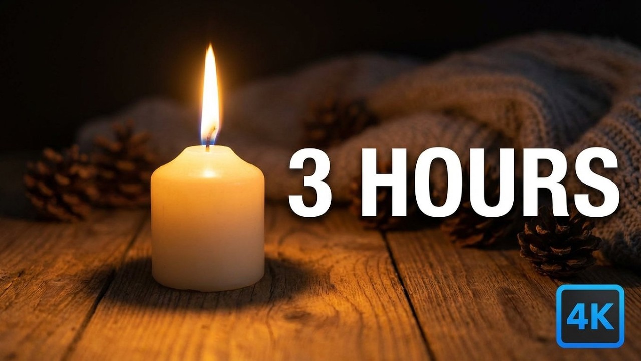 🕯️Candle Flame Ambience &ndash; 3 Hours of Relaxing Flickering Candle for Sleep & Meditation [4K]