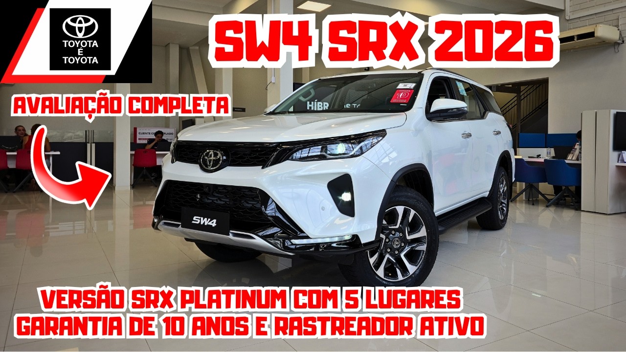 TOYOTA SW4 2026 | Versão SRX Platinum com 10 anos de Garantia e Rasteador Ativo! É o melhor SUV? 🚘🚀🔥