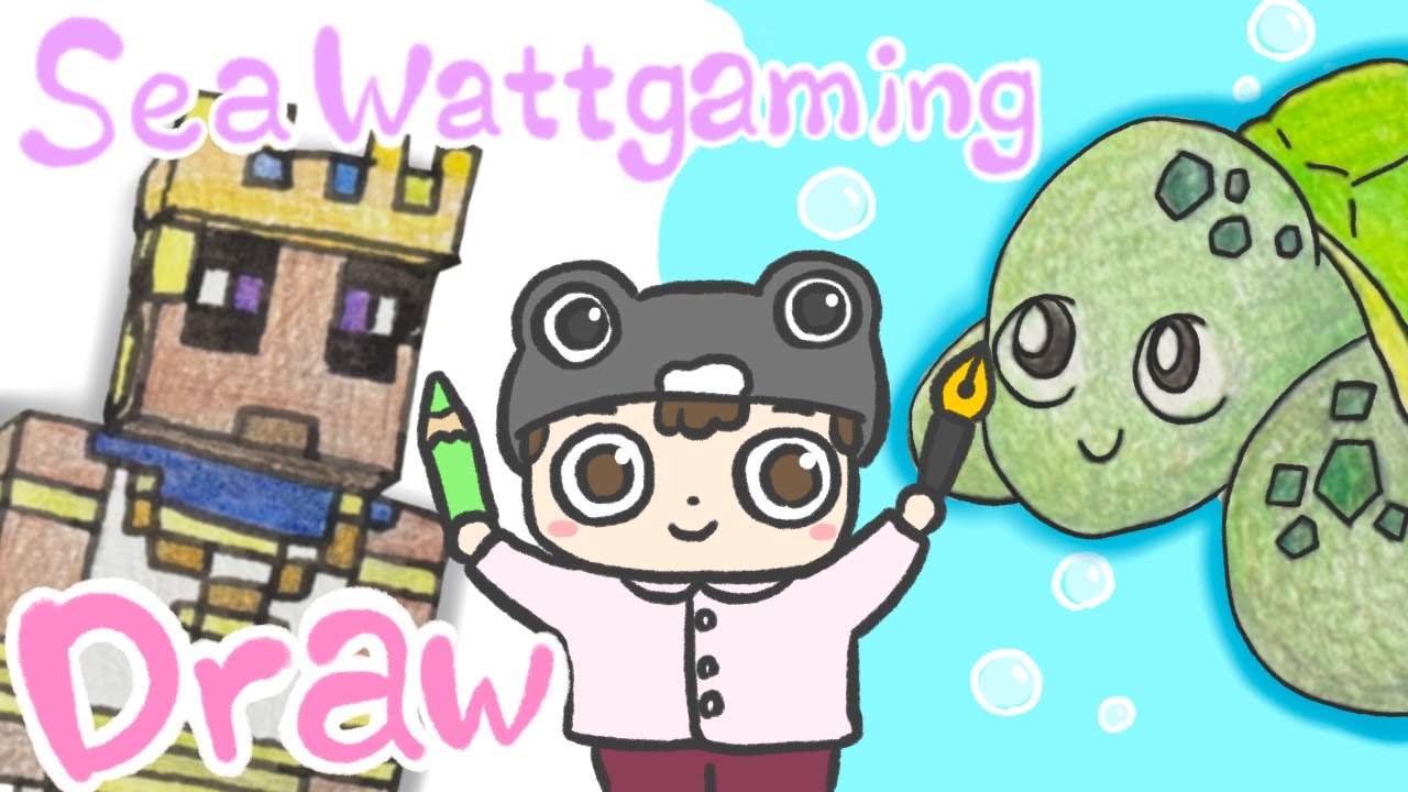 How to draw SeaWattgamming character | step by step