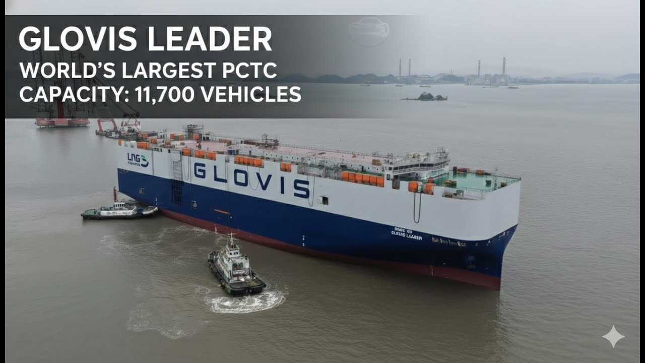 Glovis Leader : The World Largest PCTC ever to sail #CarCarrier #PCTC #MegaShips #HyundaiGlovis
