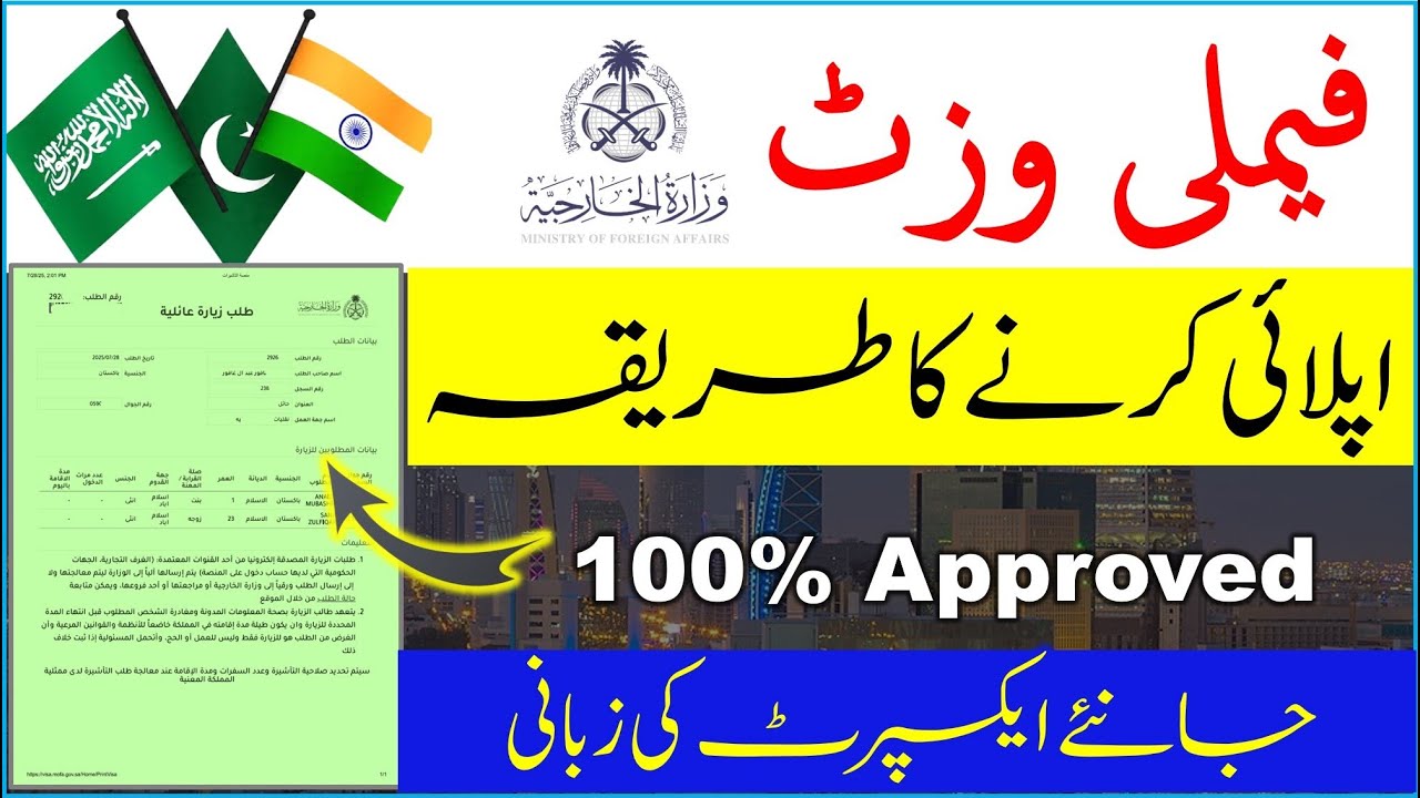 How to apply family visit visa online of saudi arabia | Family visit visa application | Saudi info