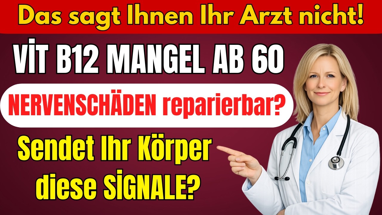 Vit B12 Mangel ab 60: Nervenschaden reparierbar? Sendet ihr Körper diese Signale ?