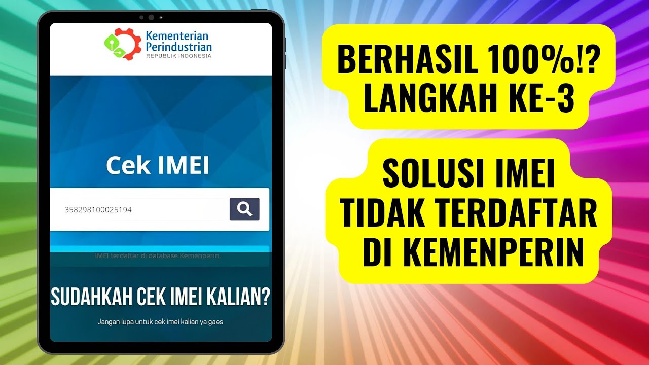 BERHASIL 100%⁉️SOLUSI IMEI TIDAK TERDAFTAR DI KEMENPERIN