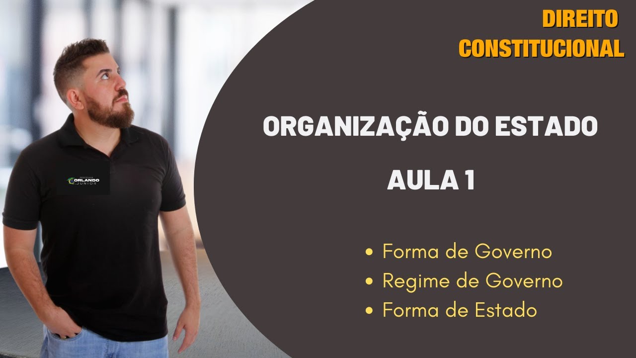 ORGANIAÇÃO DO ESTADO - AULA 1 - Forma de Governo, Regime de Governo e Forma de Estado