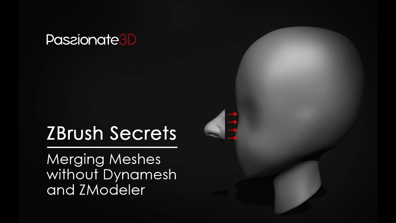 ZBrush Tips & Tricks: Merging Meshes Without Dynamesh And Zmodeler