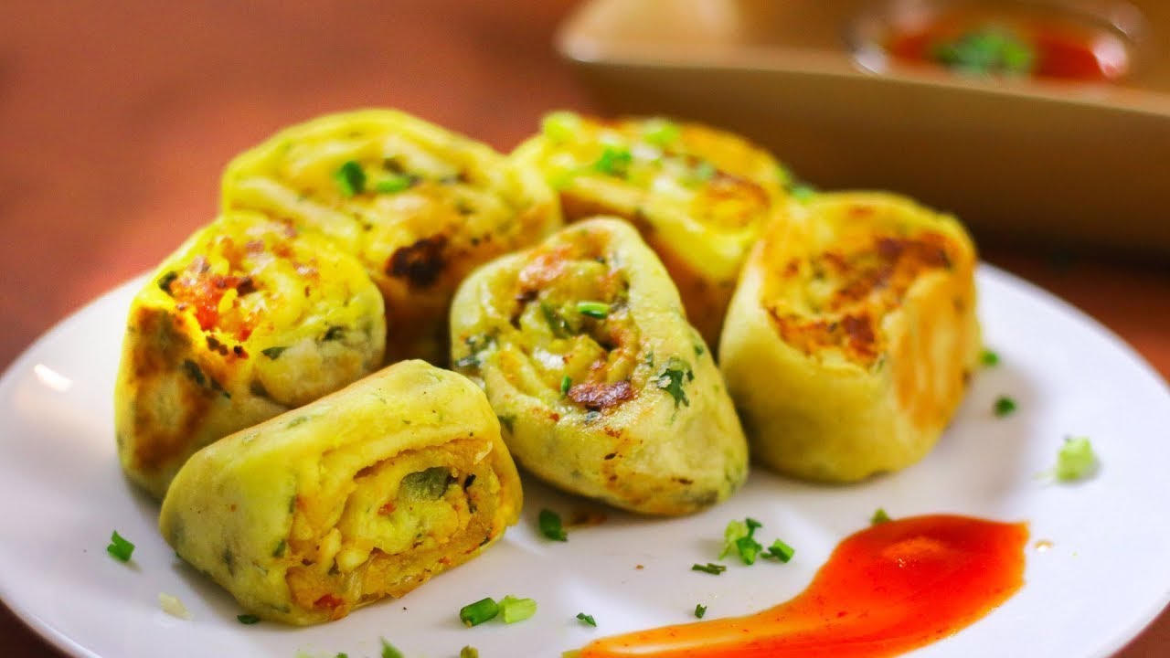Paneer Bhurji Swiss Rolls | Paneer Recipes For Breakfast And Snacks