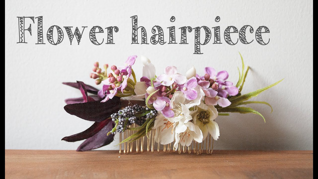 DIY flower hair pin, flower hair clip, flower hair piece