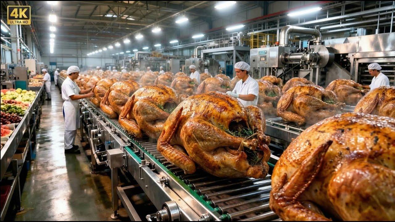 Inside a Modern Turkey Factory: From Raw Turkey to Perfect Thanksgiving Feast (Full Process)