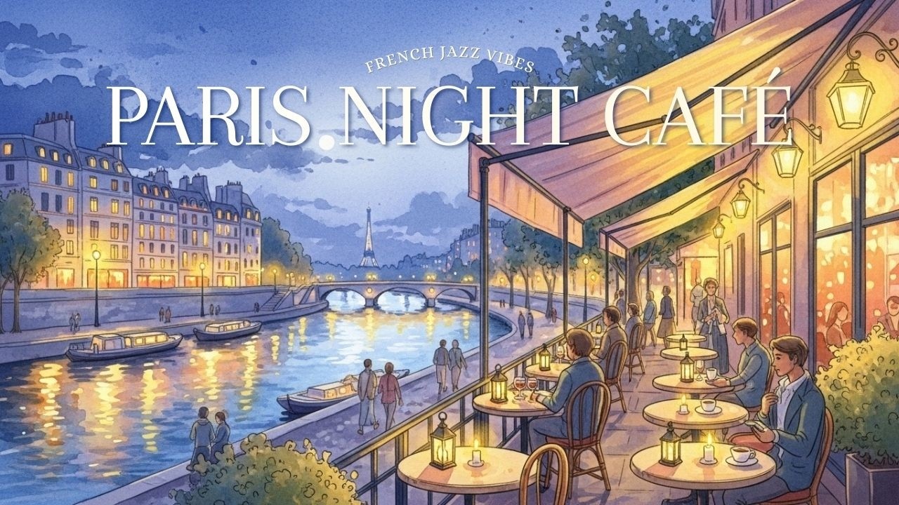 𝐏𝐚𝐫𝐢𝐬 𝐍𝐢𝐠𝐡𝐭 𝐂𝐚𝐟𝐞́ 🌙☕French Instrumental Music — Coffee Playlist | Relax, Study & Work