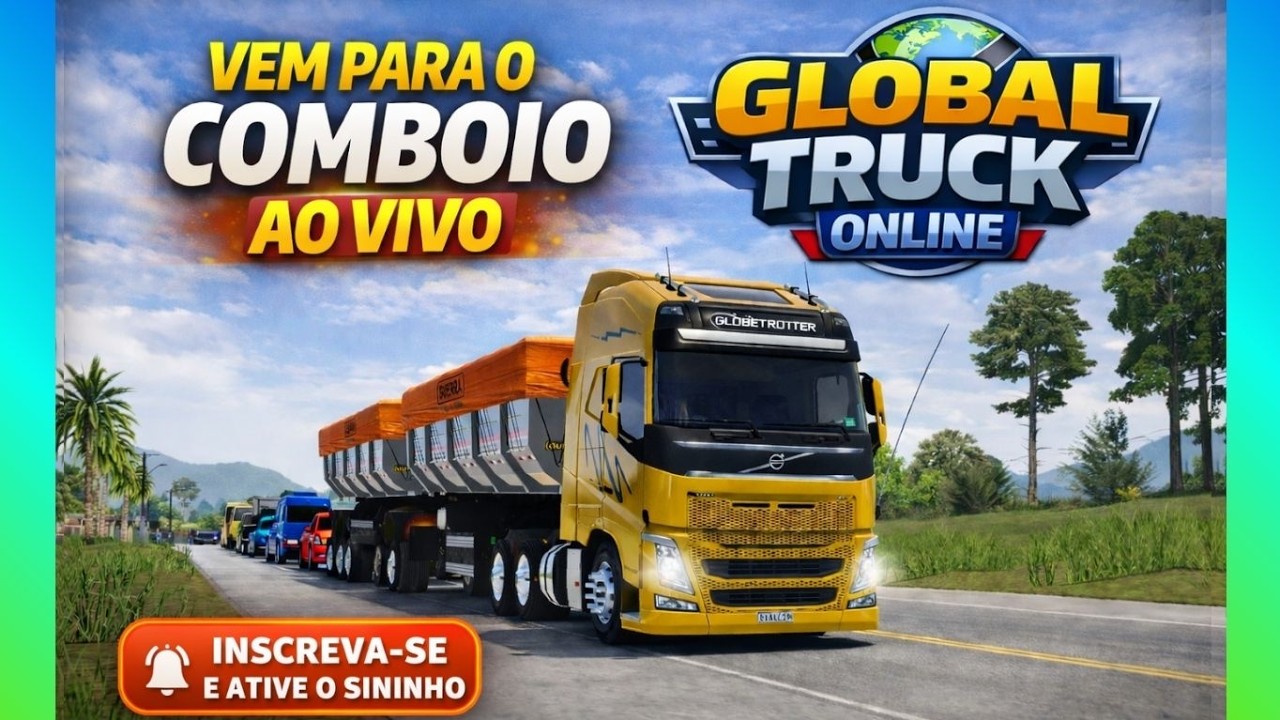 🔴Live on Comboio com os Inscritos no Global Truck Online! Bora Acelerar! 🚛💨 🚚💥🚛🔥Deixe o like👍TMJ
