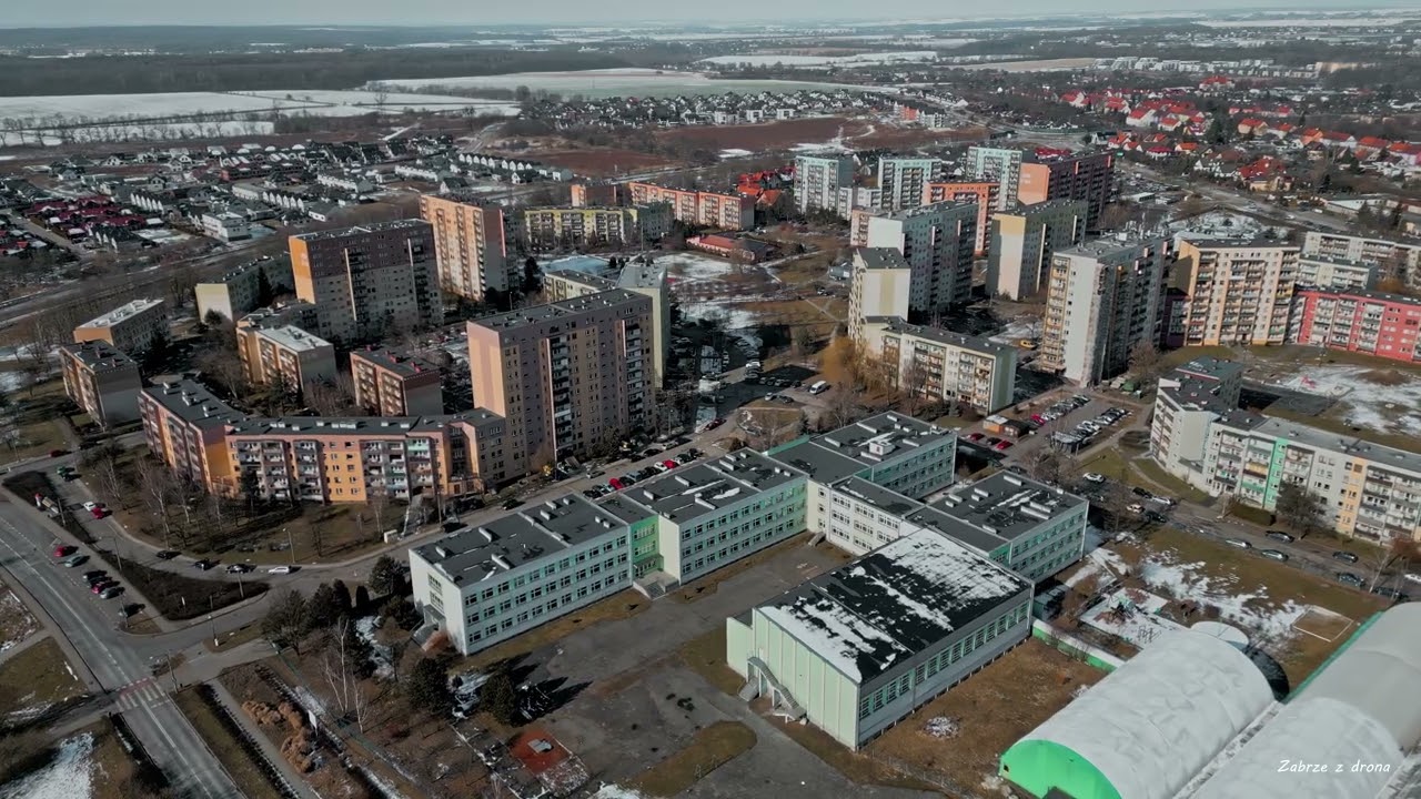 Zabrze z drona - osiedle Hermisza ,Osiedle Kopernika