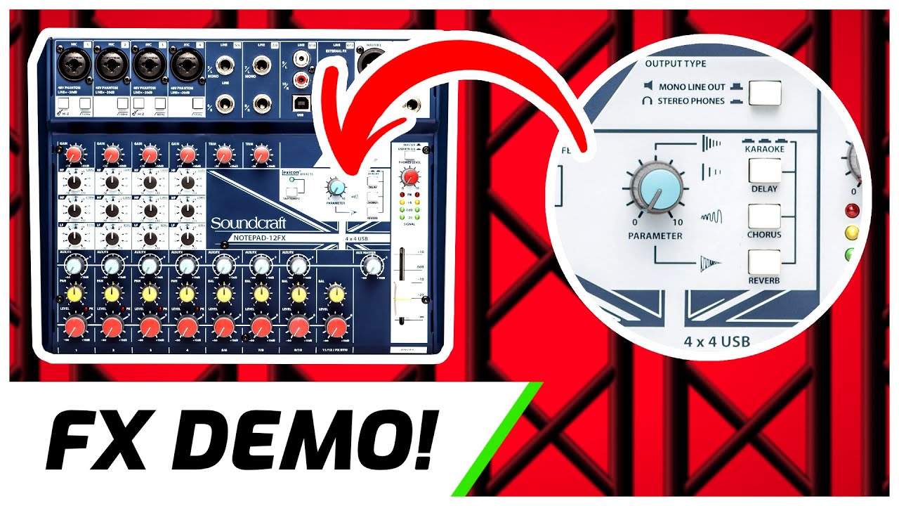 Демонстрация эффектов Soundcraft Notepad 12FX — как это звучит?