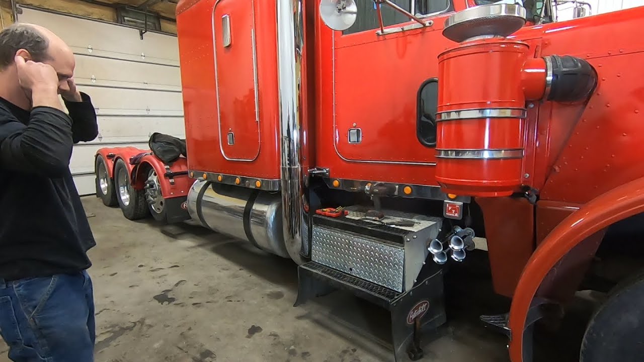 ep38 Peterbilt 359 rebuild train horns and heater repair